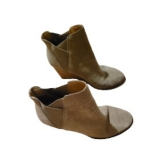LUCKY BRAND YABBA Wedge Ankle Bootie Tan Size 10 - Picture 2 of 9